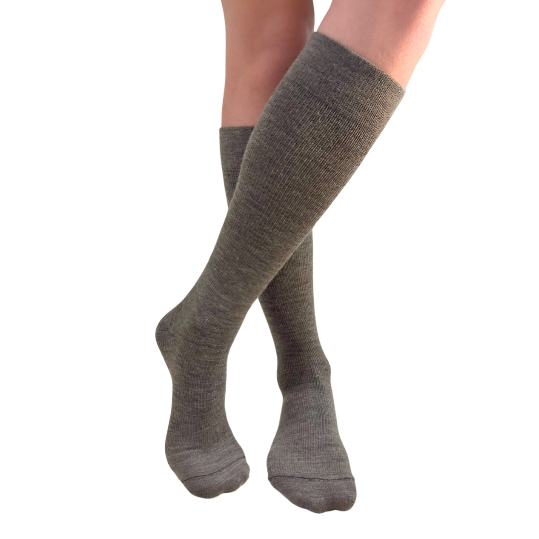 YoU Compression® MOCHA Alpaca WOOL • 15-20 mmHg Knee High