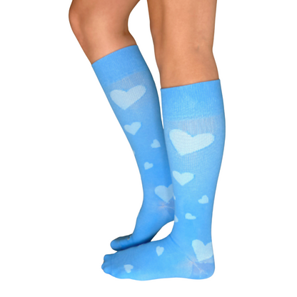 LIMITED EDITION 💗 Blue Hearts LOVE YoU® • 20-30 mmHg Knee High