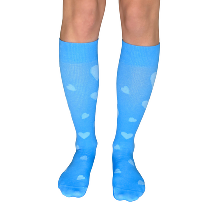 LIMITED EDITION 💗 Blue Hearts LOVE YoU® • 20-30 mmHg Knee High