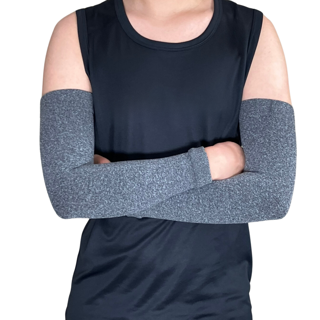 YoU Compression® Grey Marl Arm Sleeves 8-15 mmHg