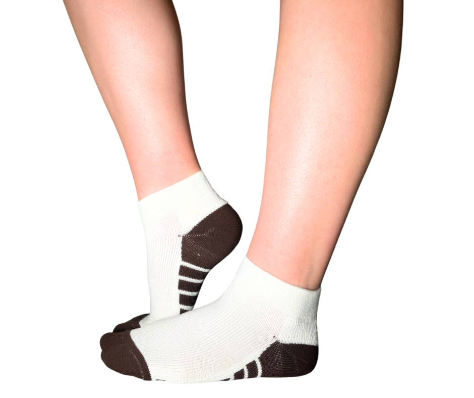 YoU® Bamboo &amp; Coffee Bean • Ankle Compression Socks • 20-30 mmHg