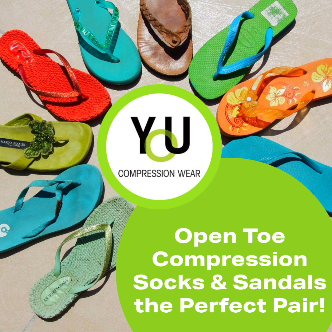 YoU Compression® Coffee Knee High Open Toe 30-40 mmHg