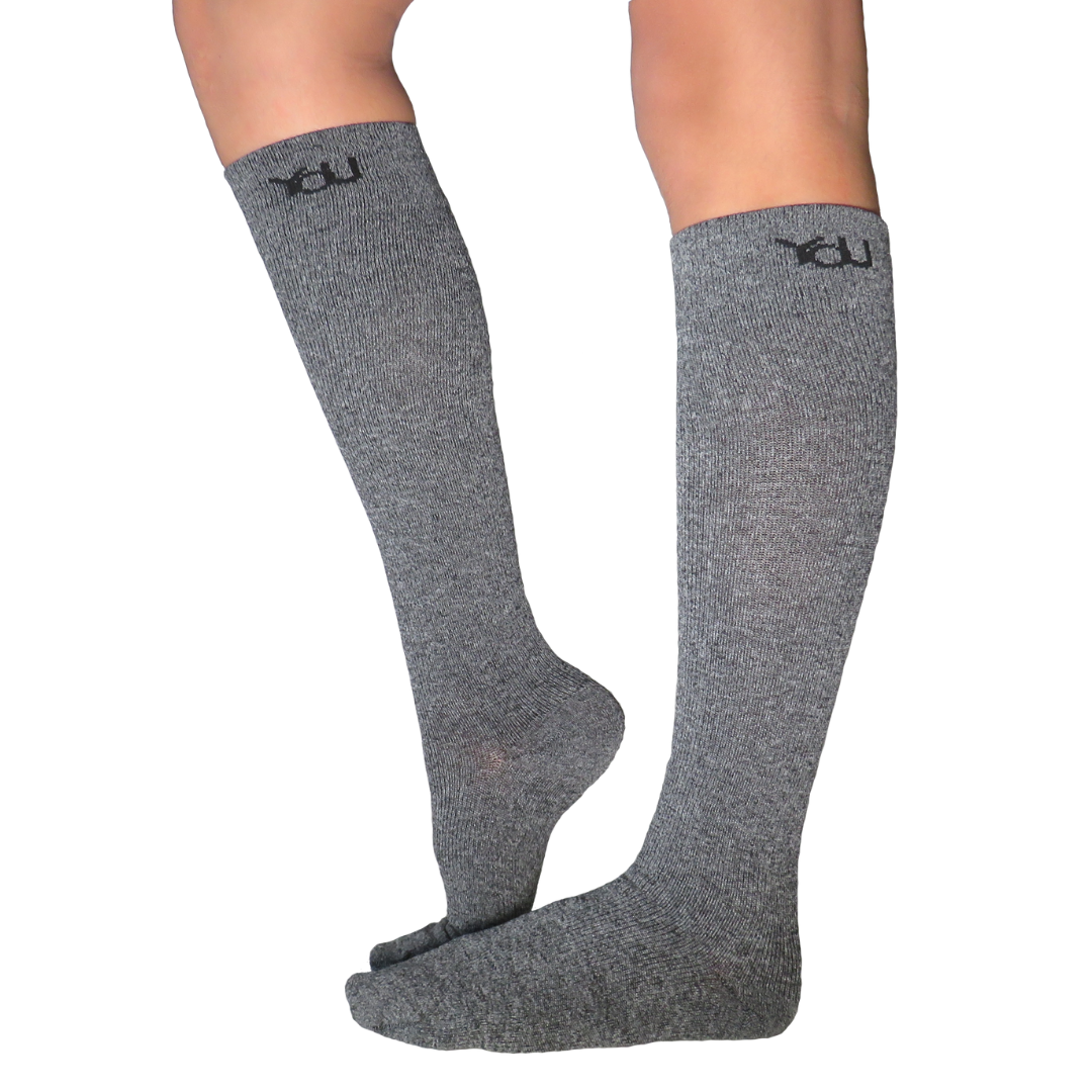 YoU Compression® Grey Marl CUSHION Knee High 20-30 mmHg