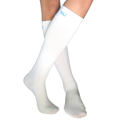 YoU Compression® • Off White Bamboo Knee High 15-20 mmHg